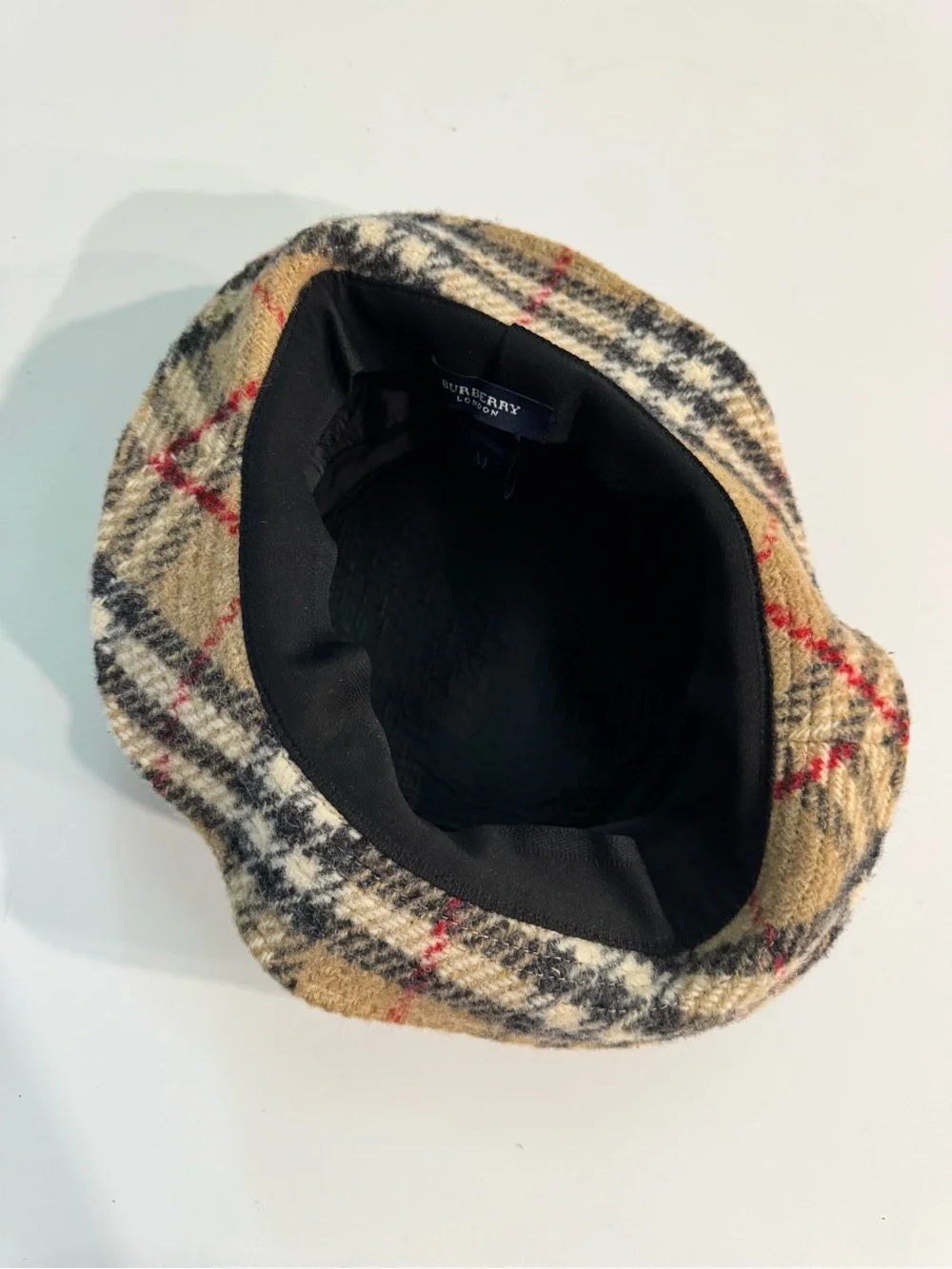Kids Burberry Hat with Plaid Brim